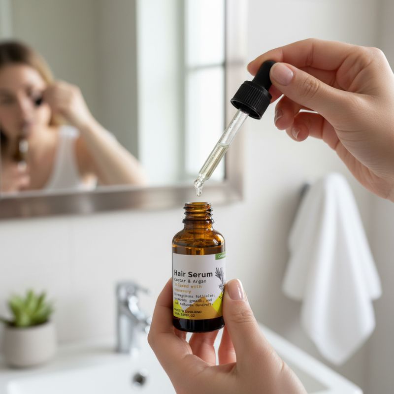 Organic Rosemary Hair Serum – Nourishing & Strengthening Treatment