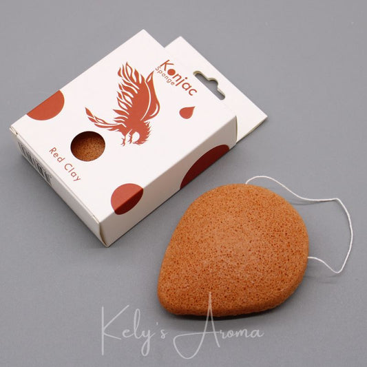 Éponge Konjac Argile Rouge – Rajeunissante