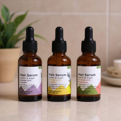 Pack de 3 Sérums Capillaires – Romarin, Menthe & Lavande