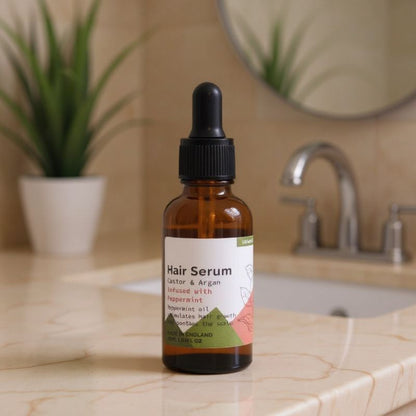 Sérum Capillaire Bio à la Menthe Poivrée – Stimulant & Revitalisant