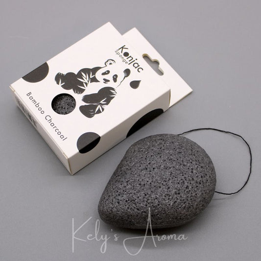 Éponge Konjac Charbon – Purifiante