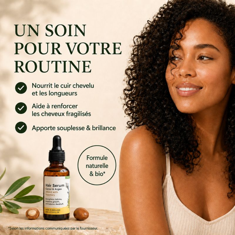 Sérum Capillaire Bio au Romarin – Soin Nourrissant & Fortifiant