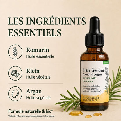Sérum Capillaire Bio au Romarin – Soin Nourrissant & Fortifiant