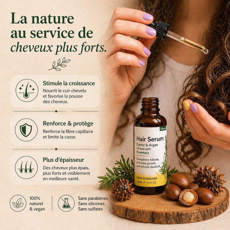 Sérum Capillaire Bio au Romarin – Pousse & Anti-Chute